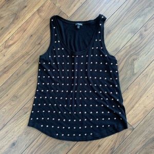 Express | Women’s Black Top With Rose Gold Studs S